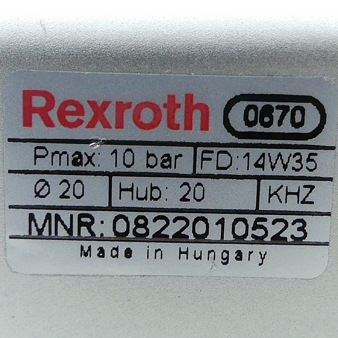 Pneumatic cylinder 0822010523