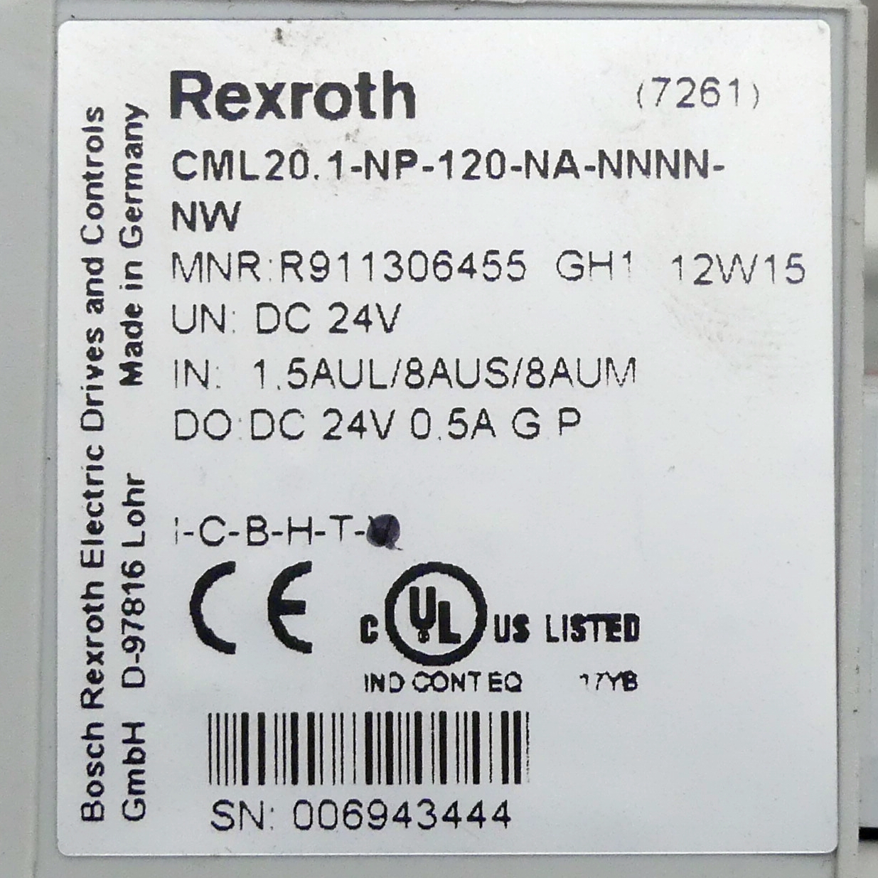 IndraControl L20 CML20.1-NP-120-NA-NNNN-NW