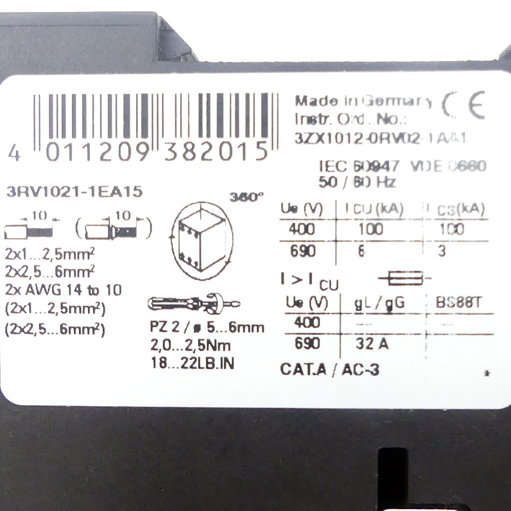 Circuit breaker 3RV1021-1EA15