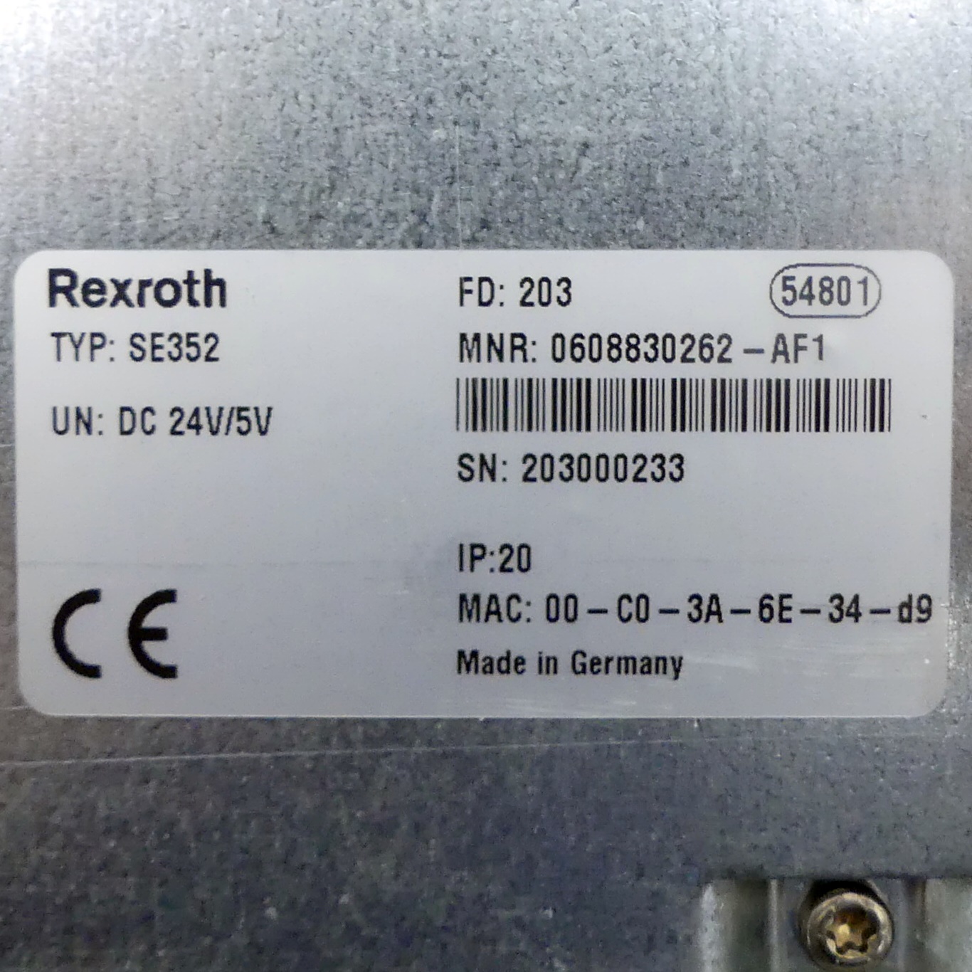 Control unit SE352