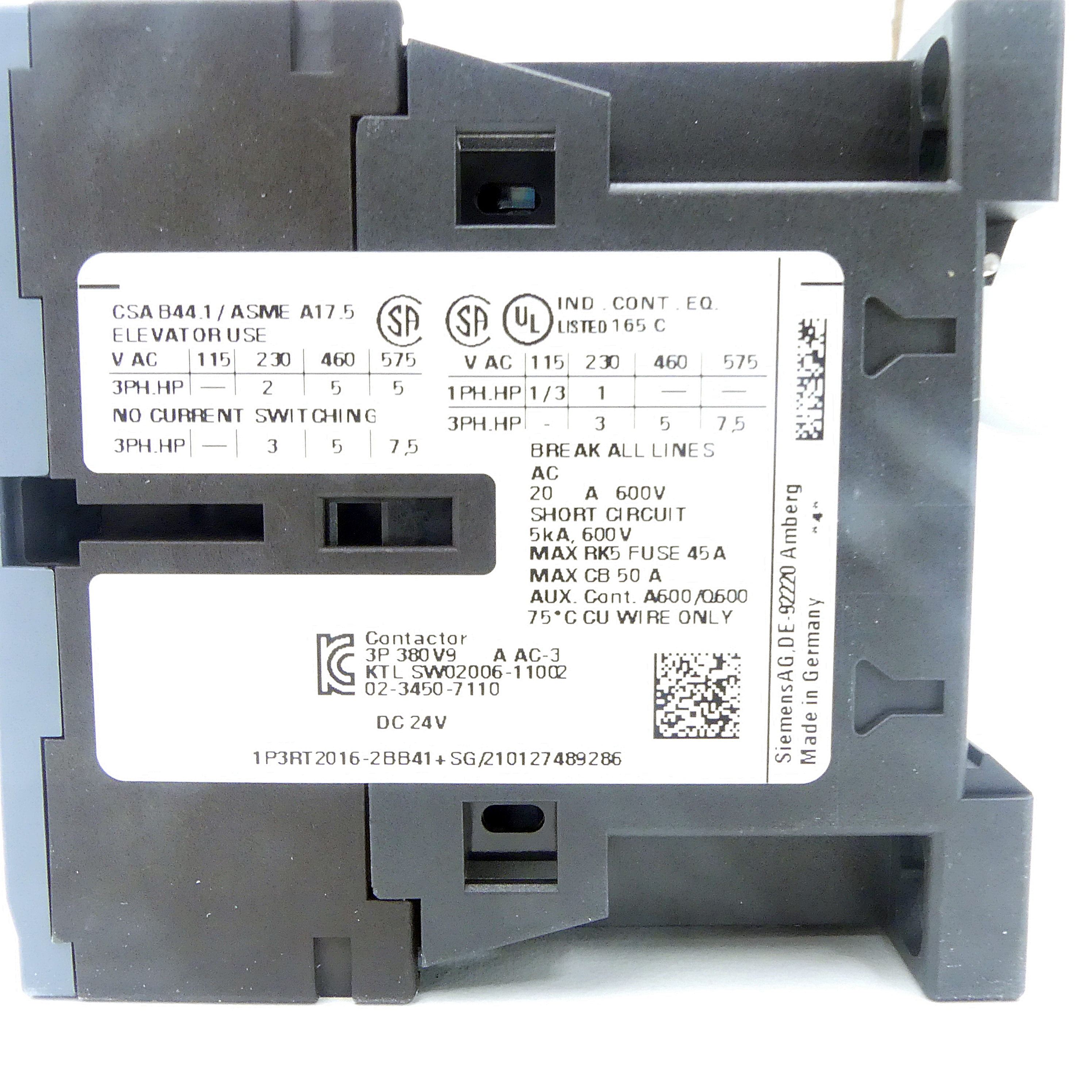 Leistungsschütz 3RT2016-2BB41  