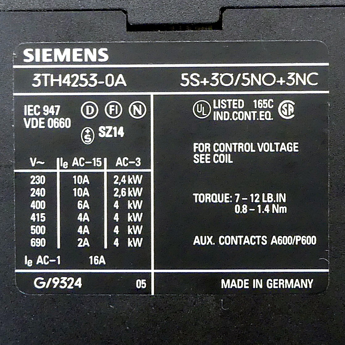 Hilfsschütz 3TH42 53-0AF0 