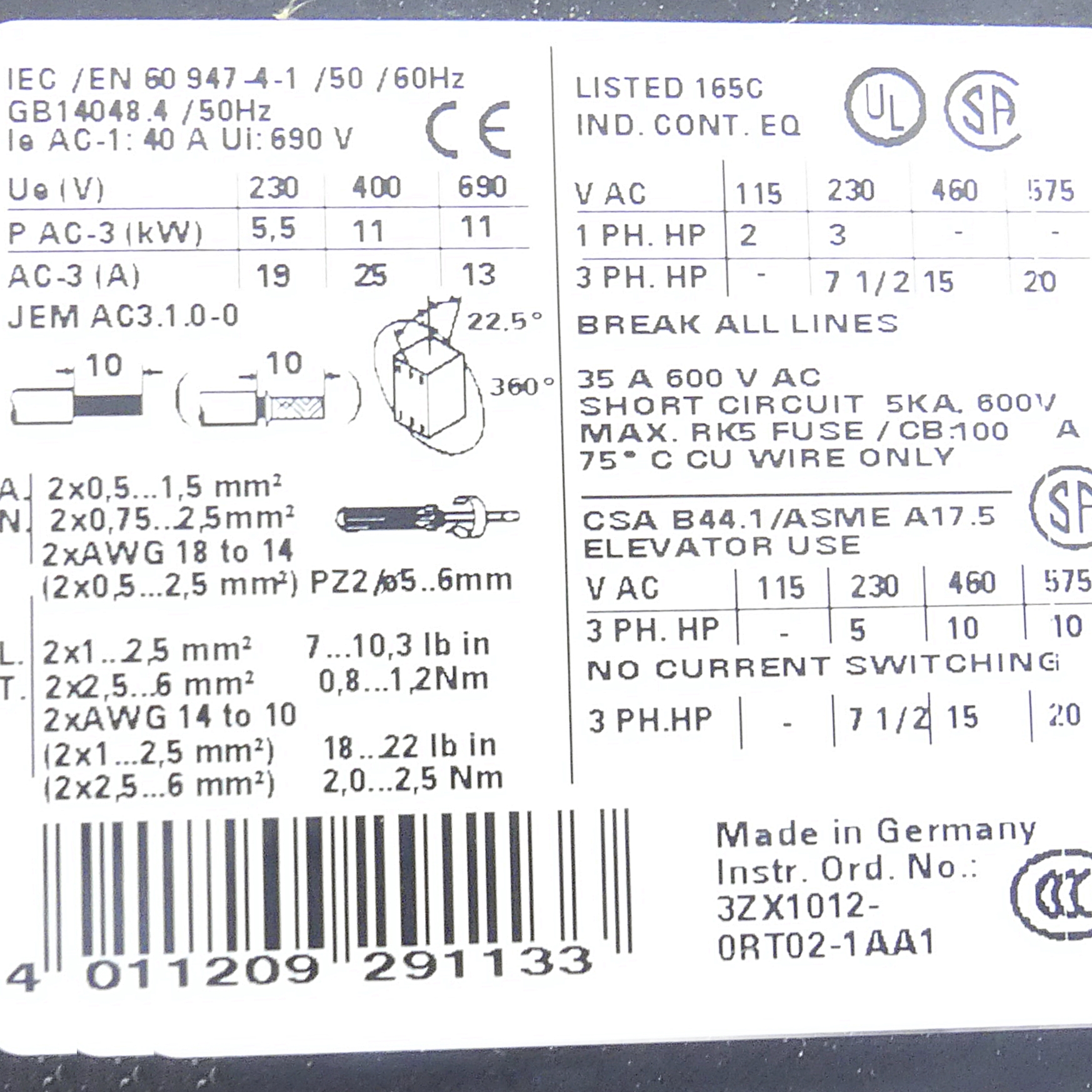 Power contactor 