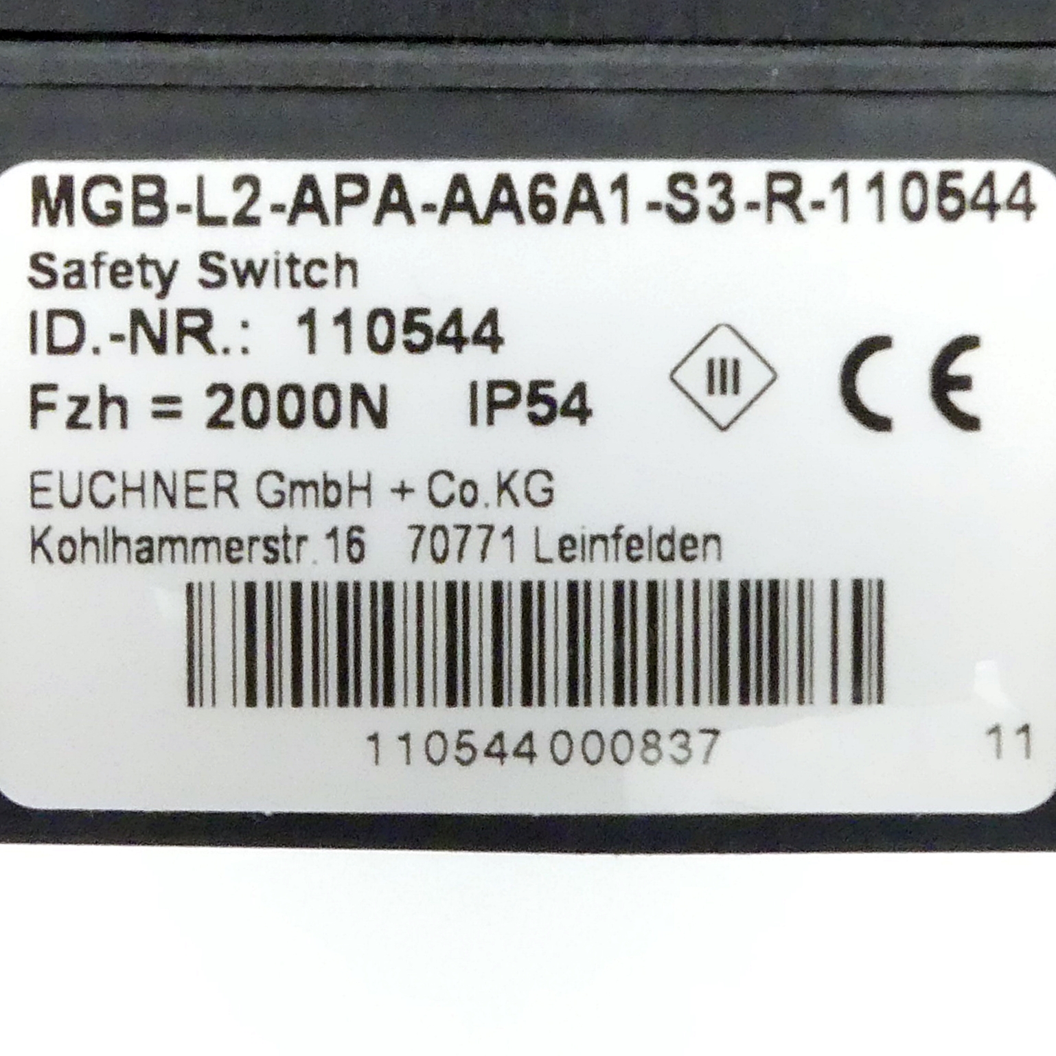 Zuhaltemodul MGB-L2-APA-AA6A1-S3-R-110544 