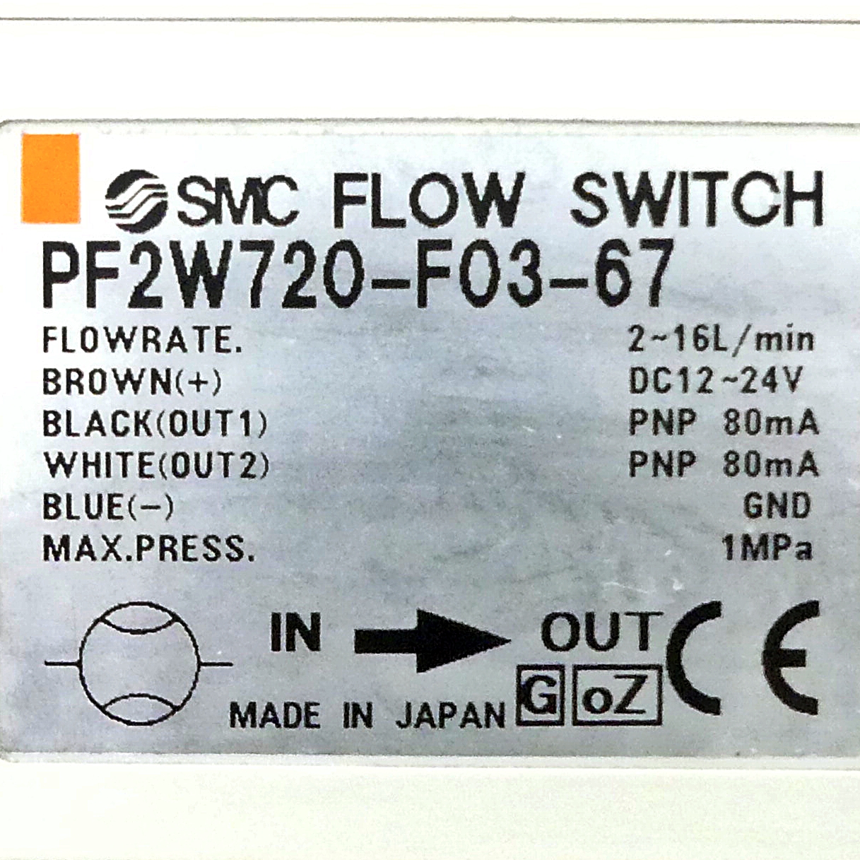 Digital Flow Switch PF2W720-F03-67 