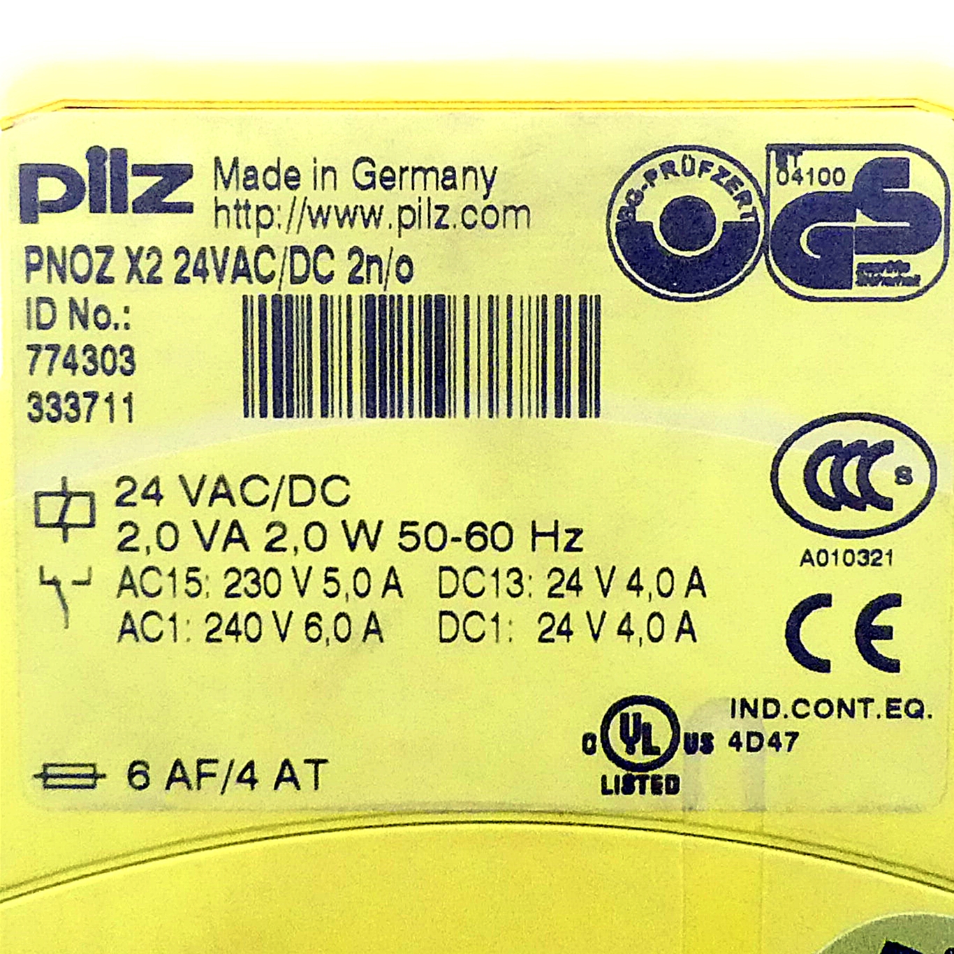 Not-Aus-Schaltgerät PNOZ X2 24VAC/DC 2n/o