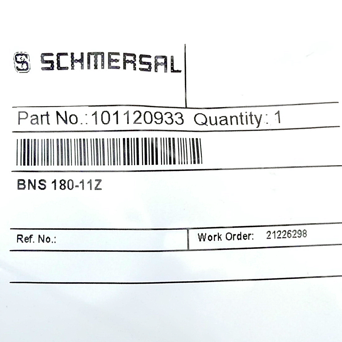 Safety sensor BNS 180-11Z