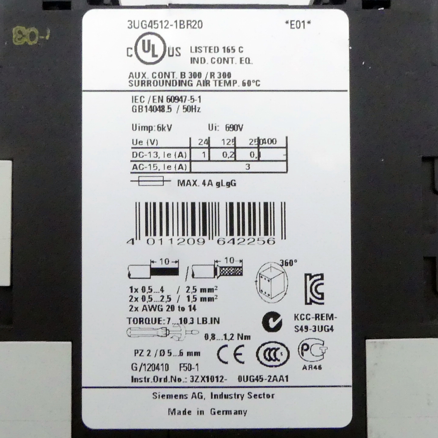 Monitoring relay 3UG4512-1BR20
