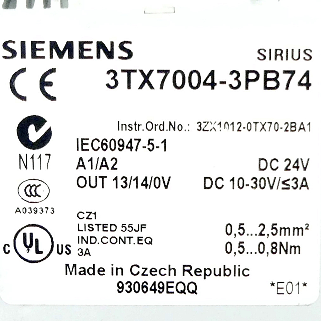 2 Pieces Coupling relay 3TX7004-3PB74
