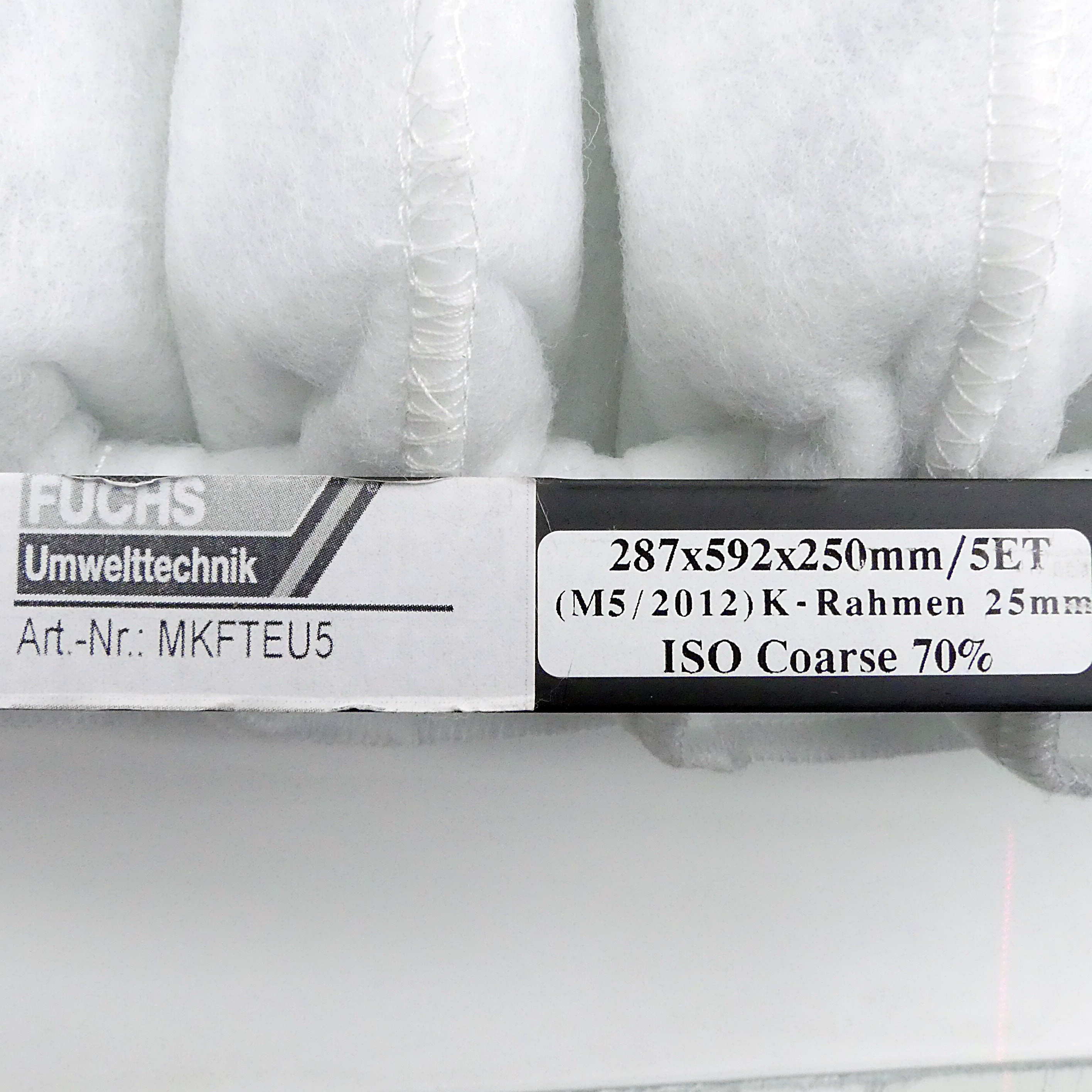 Pre-filter mats in a set of 5