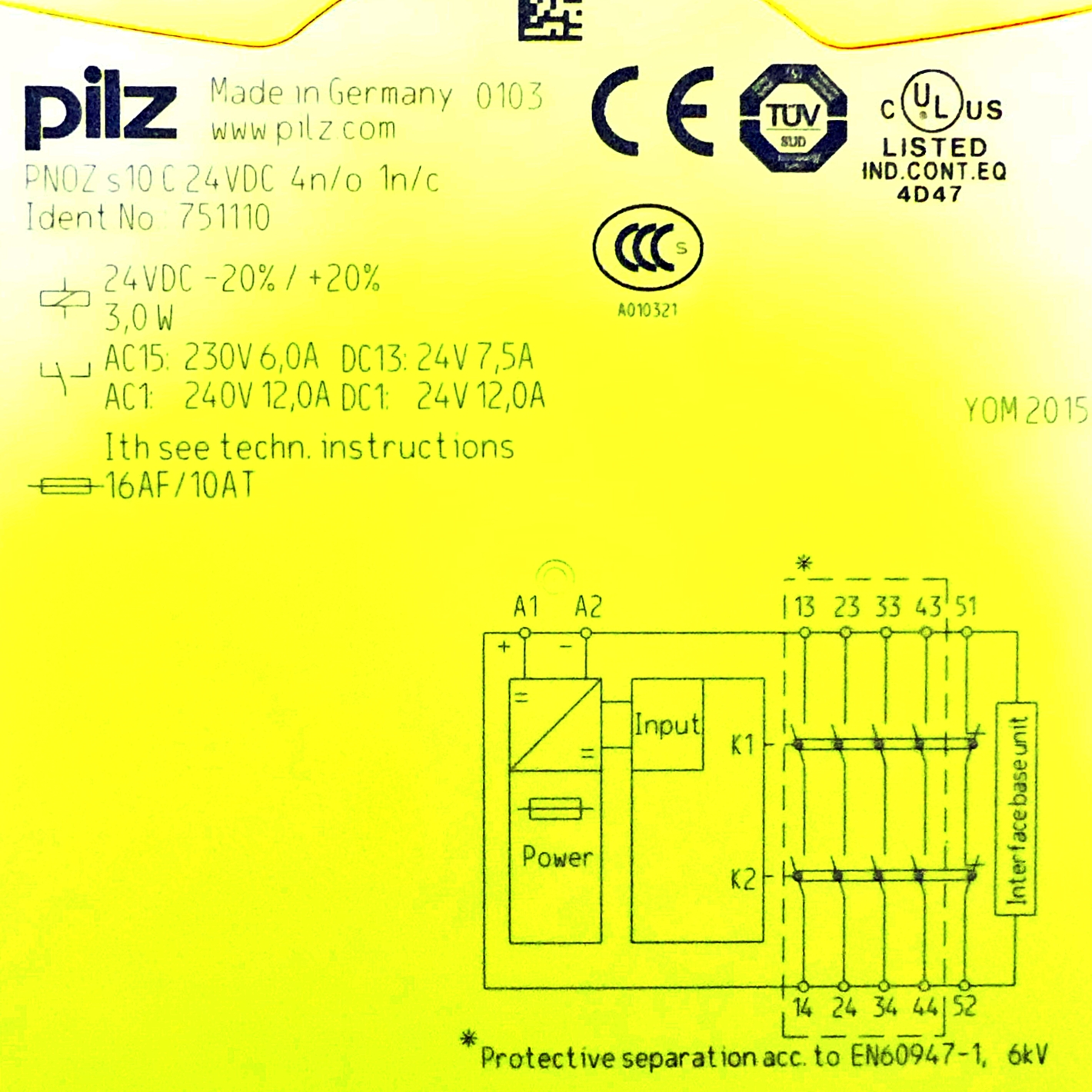 Sicherheitsschaltgerät PNOZ s10 C 24VDC 4n/o 1n/c 