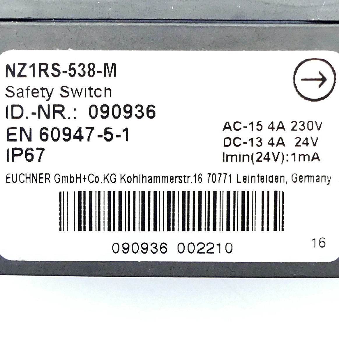 Sicherheitsschalter NZ1RS-538-M 