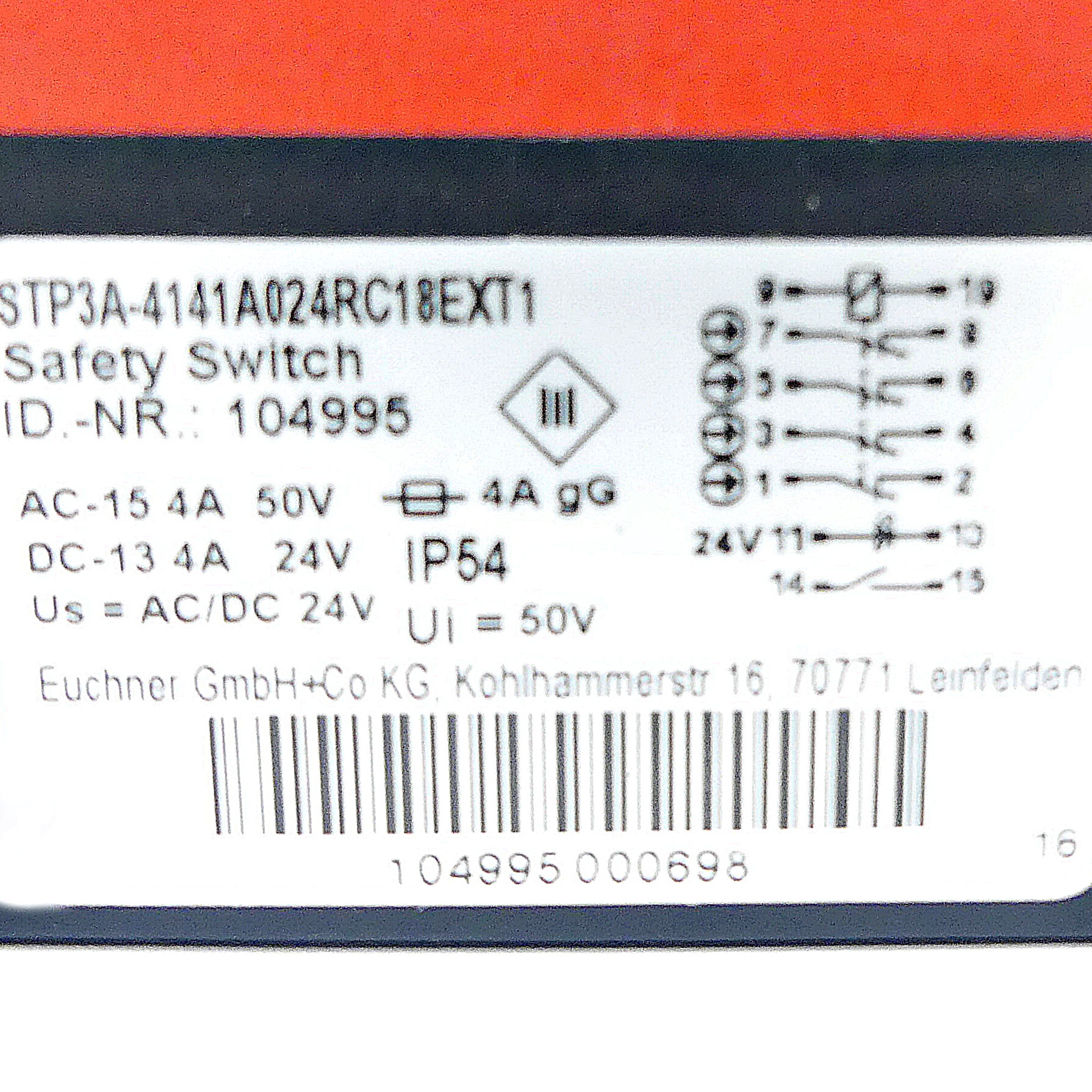 Sicherheitsschalter STP3A-4141A024RC18EXT1 