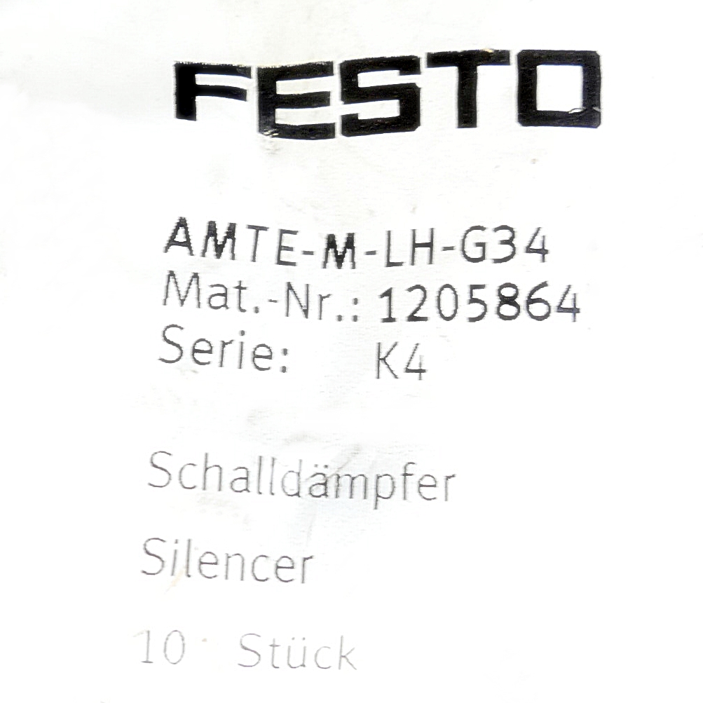 10x Schalldämpfer AMTE-M-LH-G34