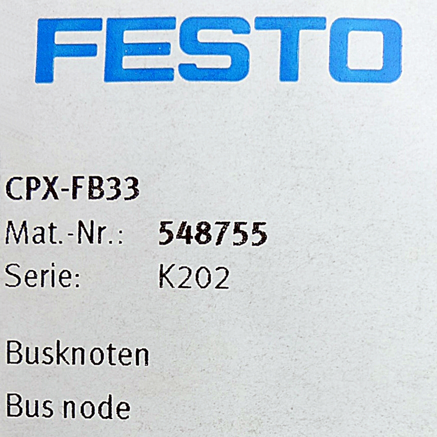 Bus node CPX-FB33