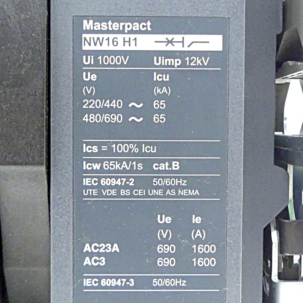 Grundschalter MasterPact NW 1600A 