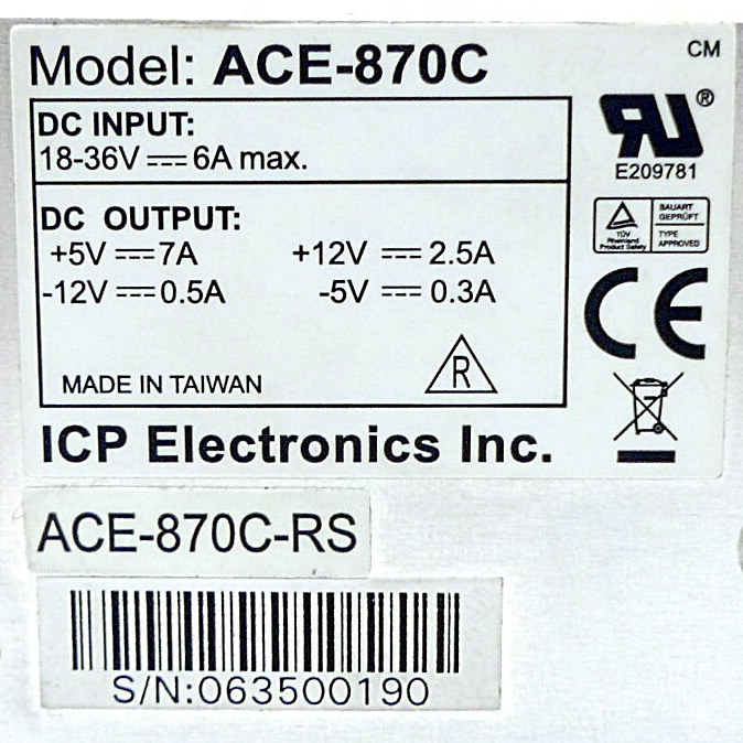 Netzteil ACE-870C 
