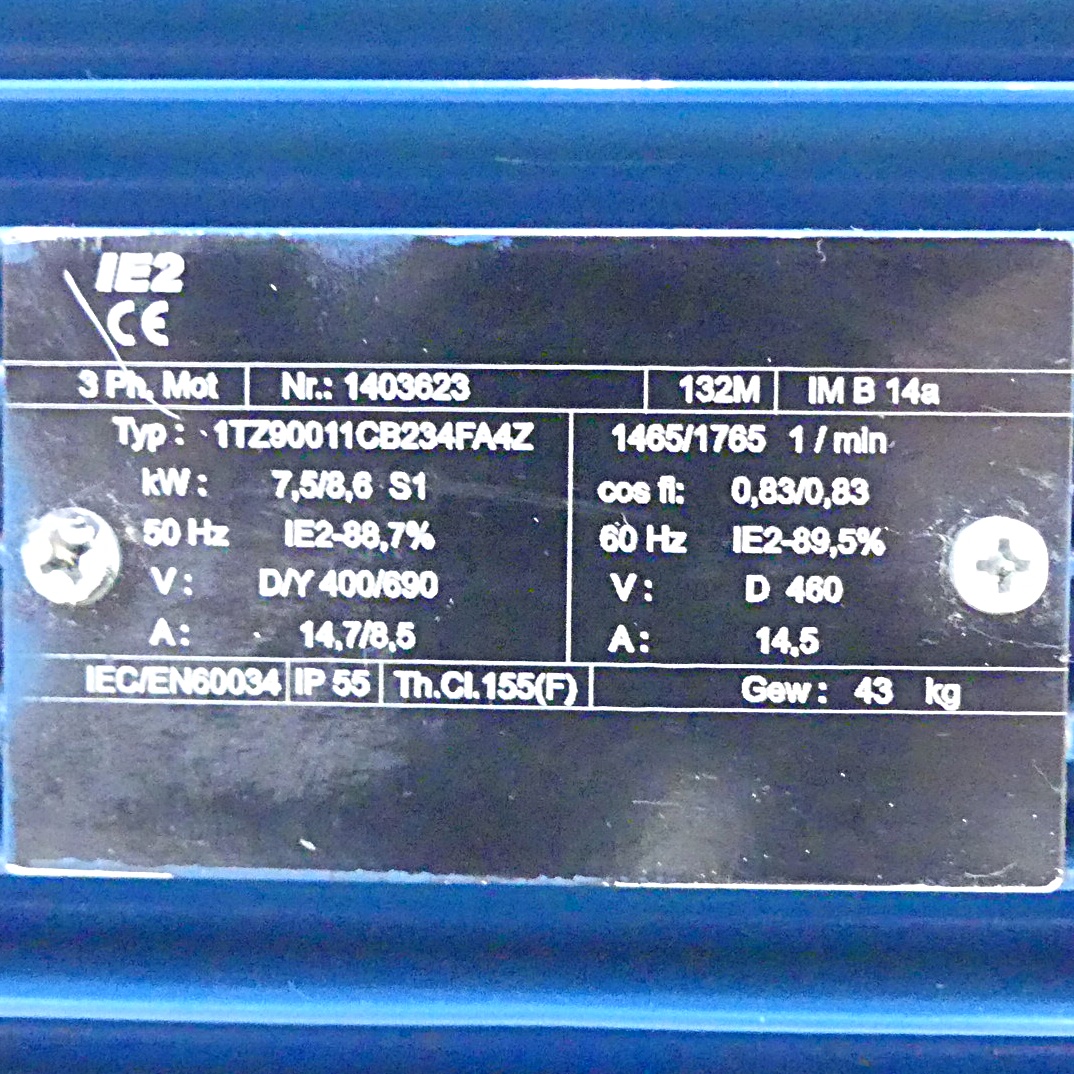 Three phase motor 1TZ90011CB234FA4Z 