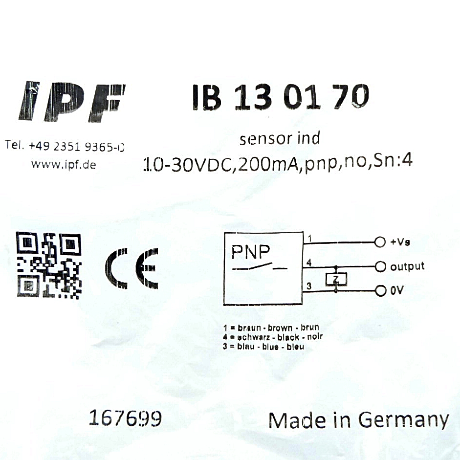 Induktiver Sensor IB130170  Neuwertig