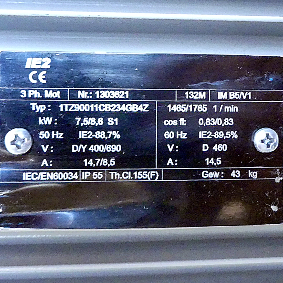 Drehstrommotor 1TZ90011CB234GB4Z 