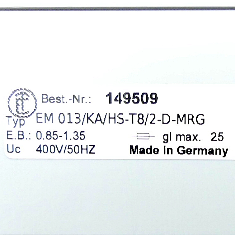 Motorschutz-Haupt-Not-Aus-Schalter EM 013/KA/HS-T8/2-D-MRG 