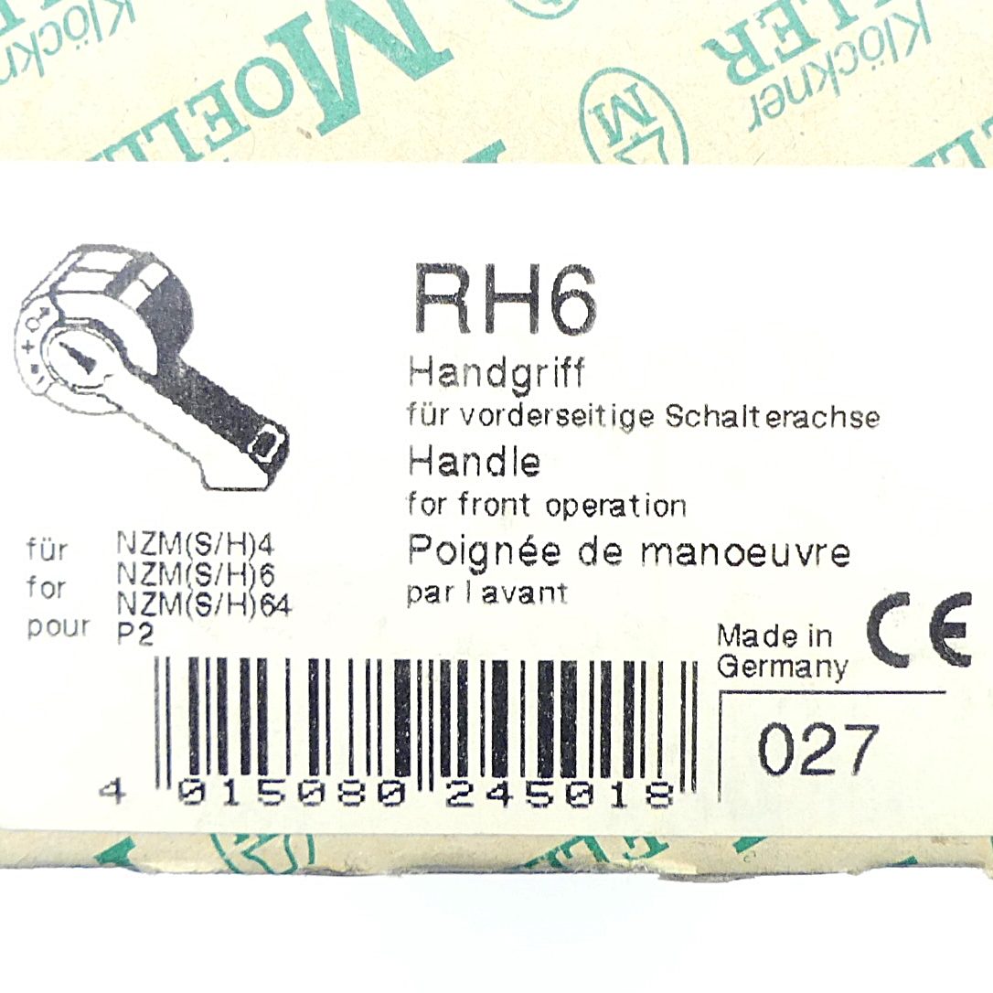 Handgriff für vorderseitige Schalterachse RH6 