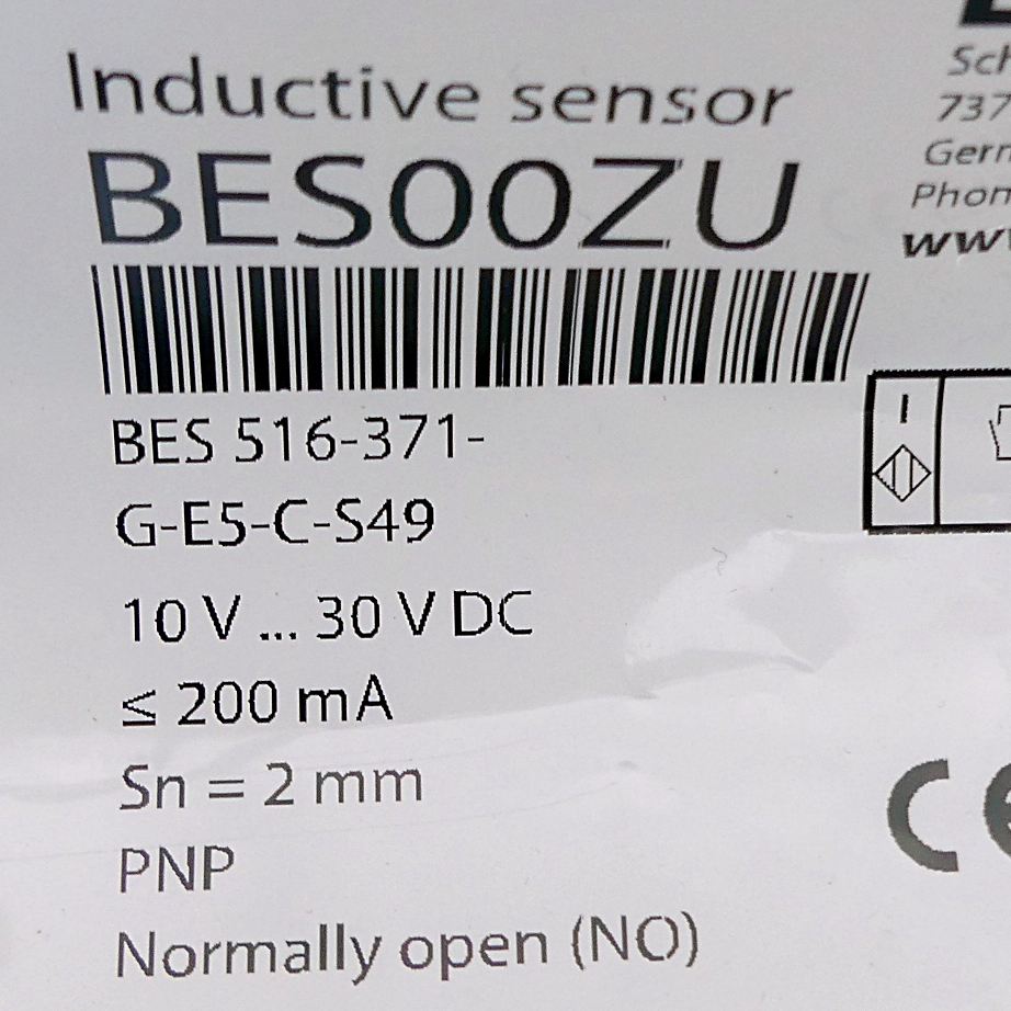 Inductive standard sensor BES00ZU New FS