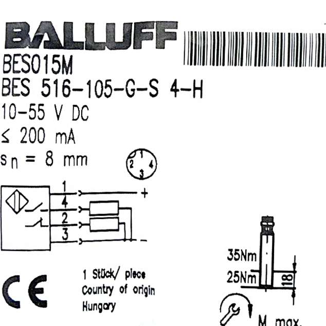 Induktiver Sensor BES 516-105-G-S4-H 