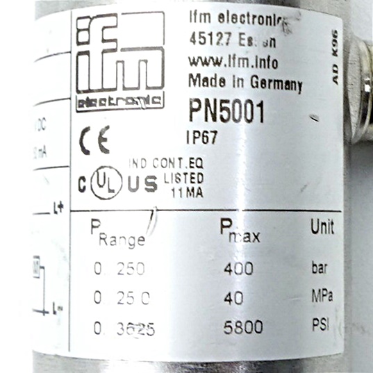 Pressure sensor with display PN5001 