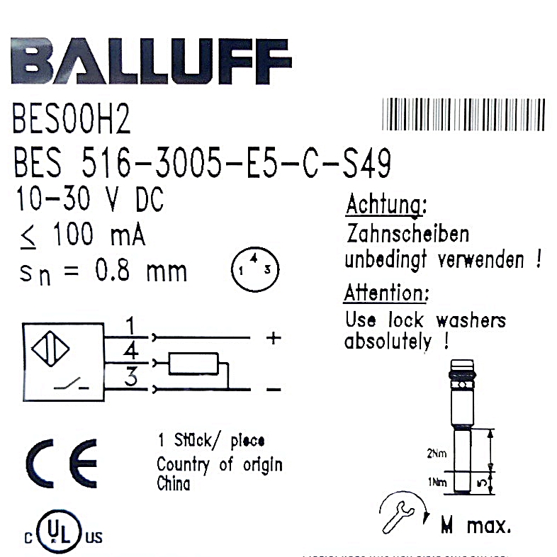 Inductive standard sensor BES00H2 