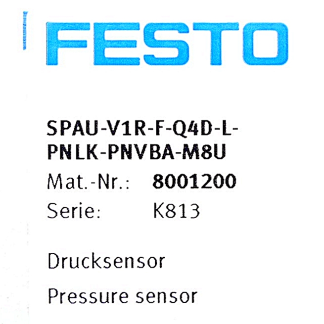 Drucksensor SPAU-V1R-F-Q4D-L-PNLK-PNVBA-M8U 