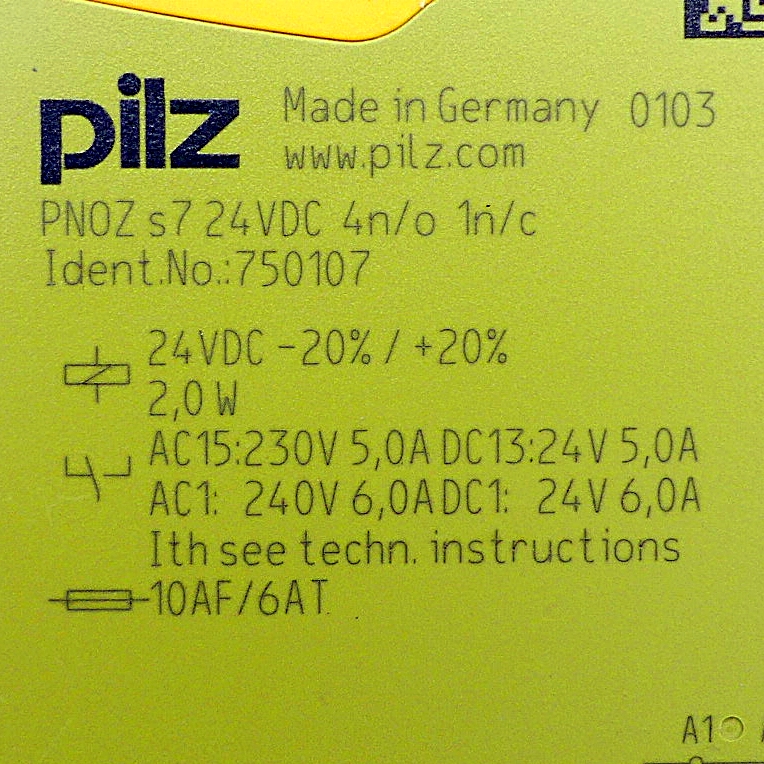 Sicherheitsrelais PNOZ s7 24VDC 4n/o 1n/c 