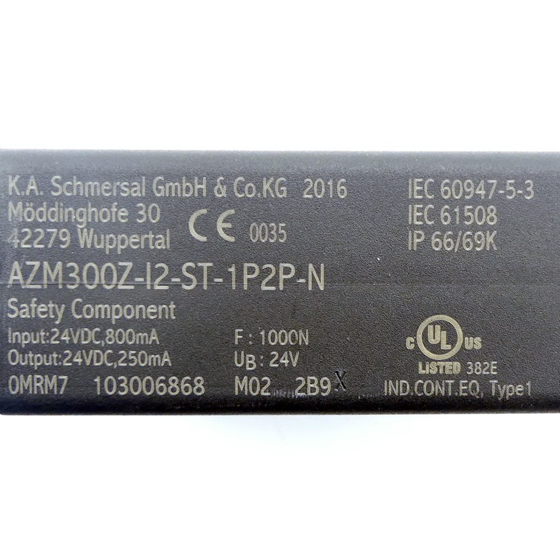 Sicherhaltsschalter AZM300Z-I2-ST-1P2P-N 