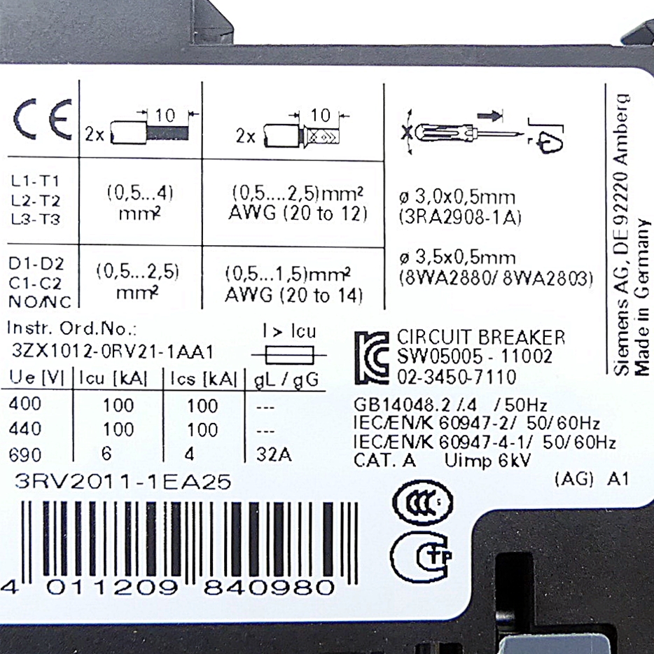 SIRIUS Circuit breaker 