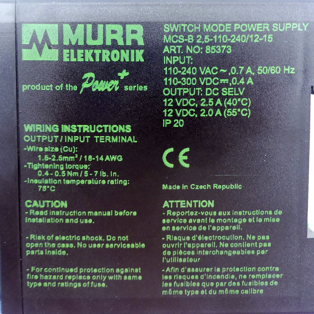 Switching power supply MSC-B 2,5-110-240/12-15 