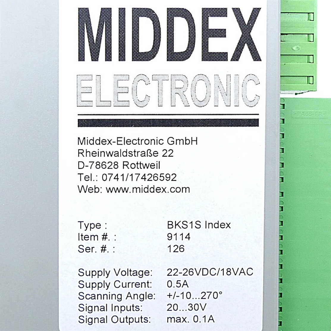 Control unit BKS1S