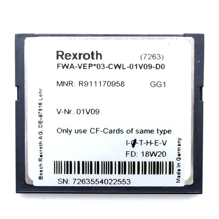 Compact Flash Card FWA-VEP*03-CWL-01V09-D0 