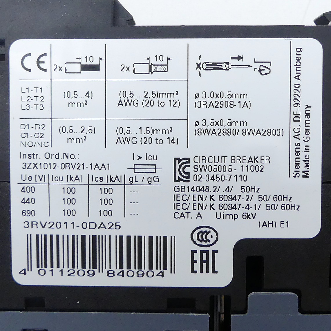 SIRIUS Leistungsschalter  