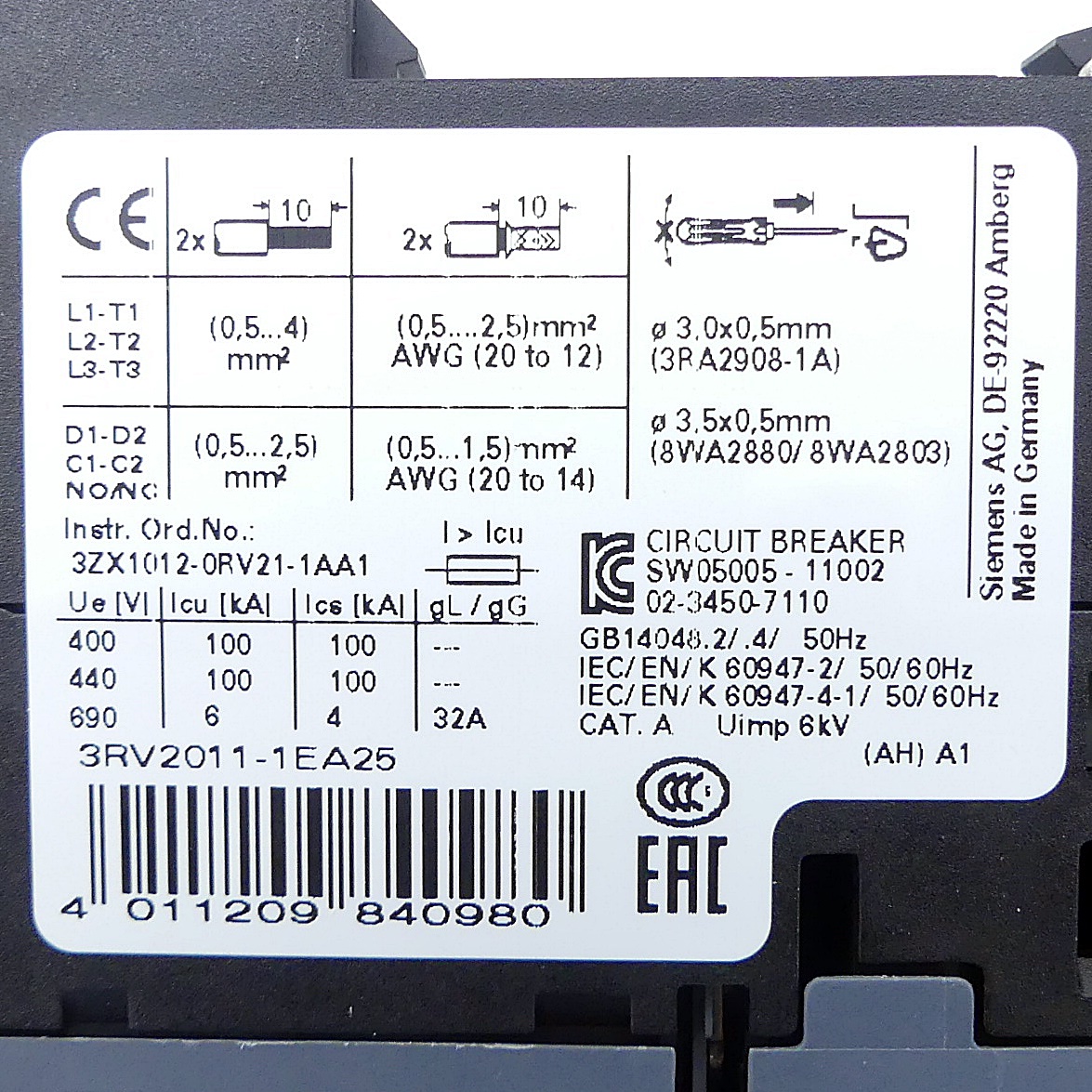 SIRIUS Circuit breaker  