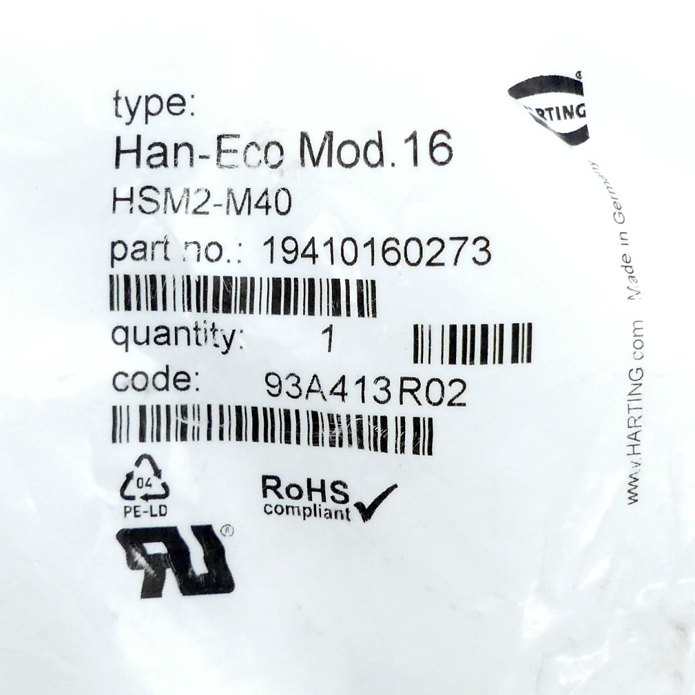 Sockelgehäuse HAn-Eco-Mod.16 HSM2-M40 