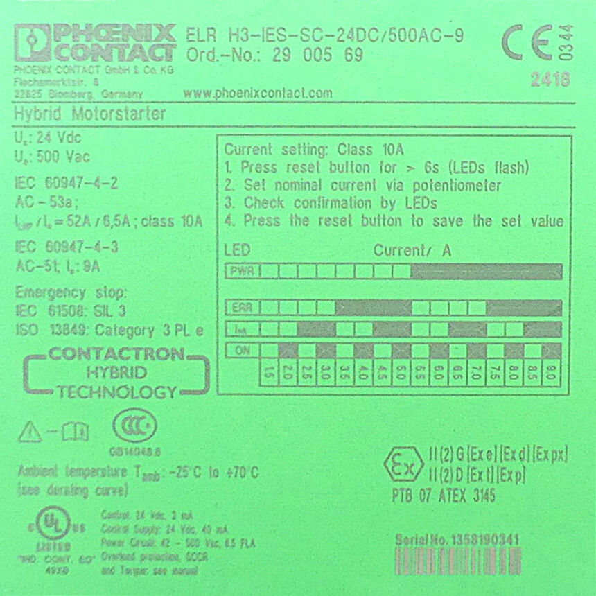 Hybrid motor starter ELR 