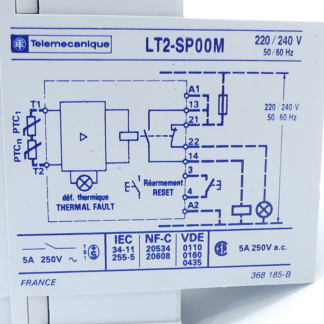Thermal trip relay