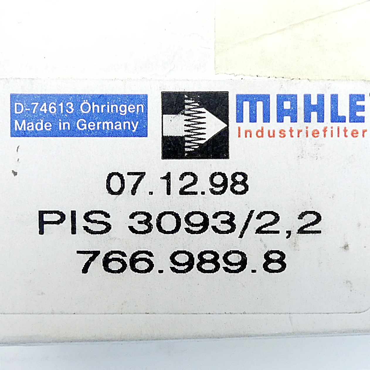 filter contamination indicator PSI 3093/2,2 