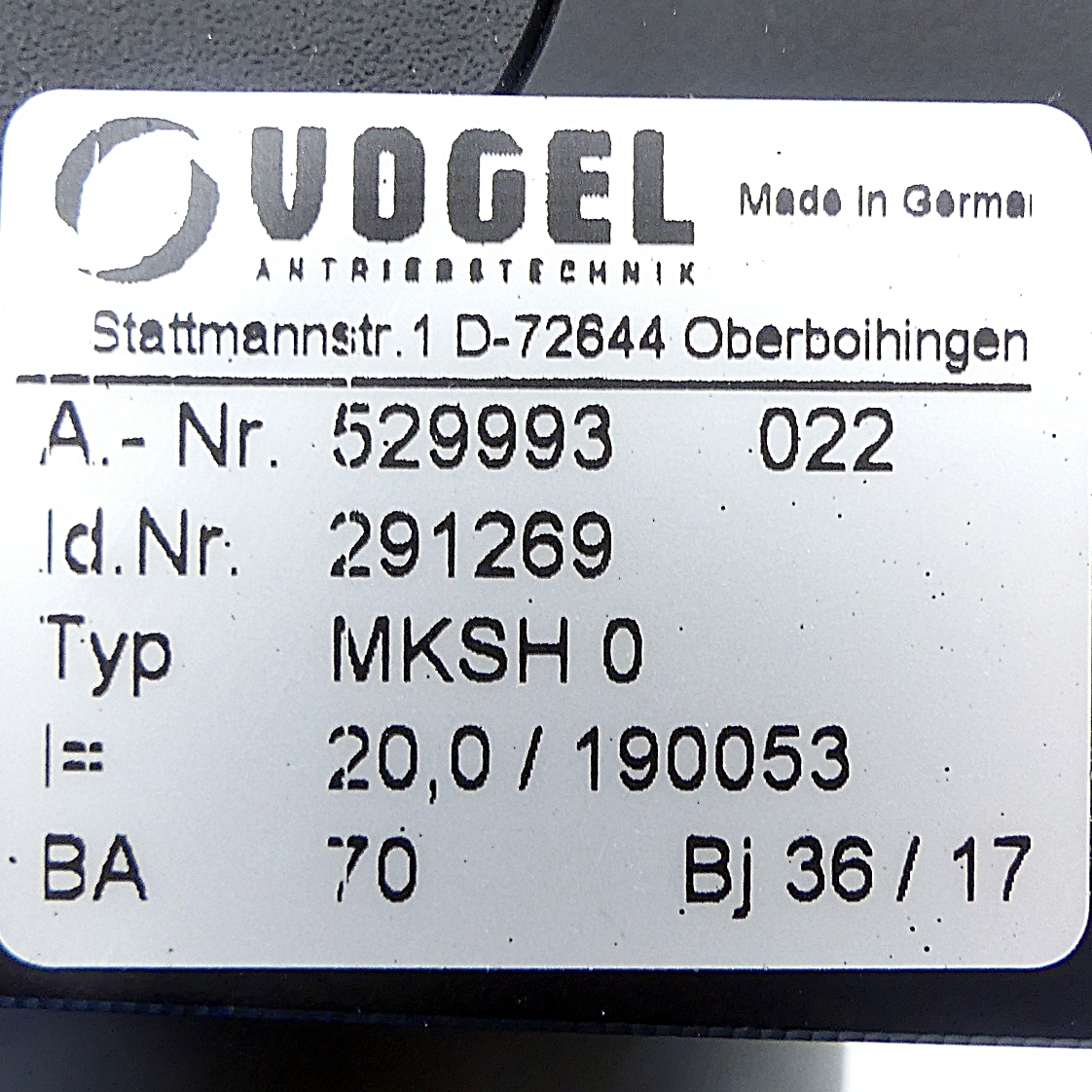 Winkelgetriebe MKSH 0 