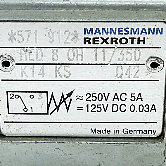 Druckschalter HED 8 OH 11/350 K14 KS 