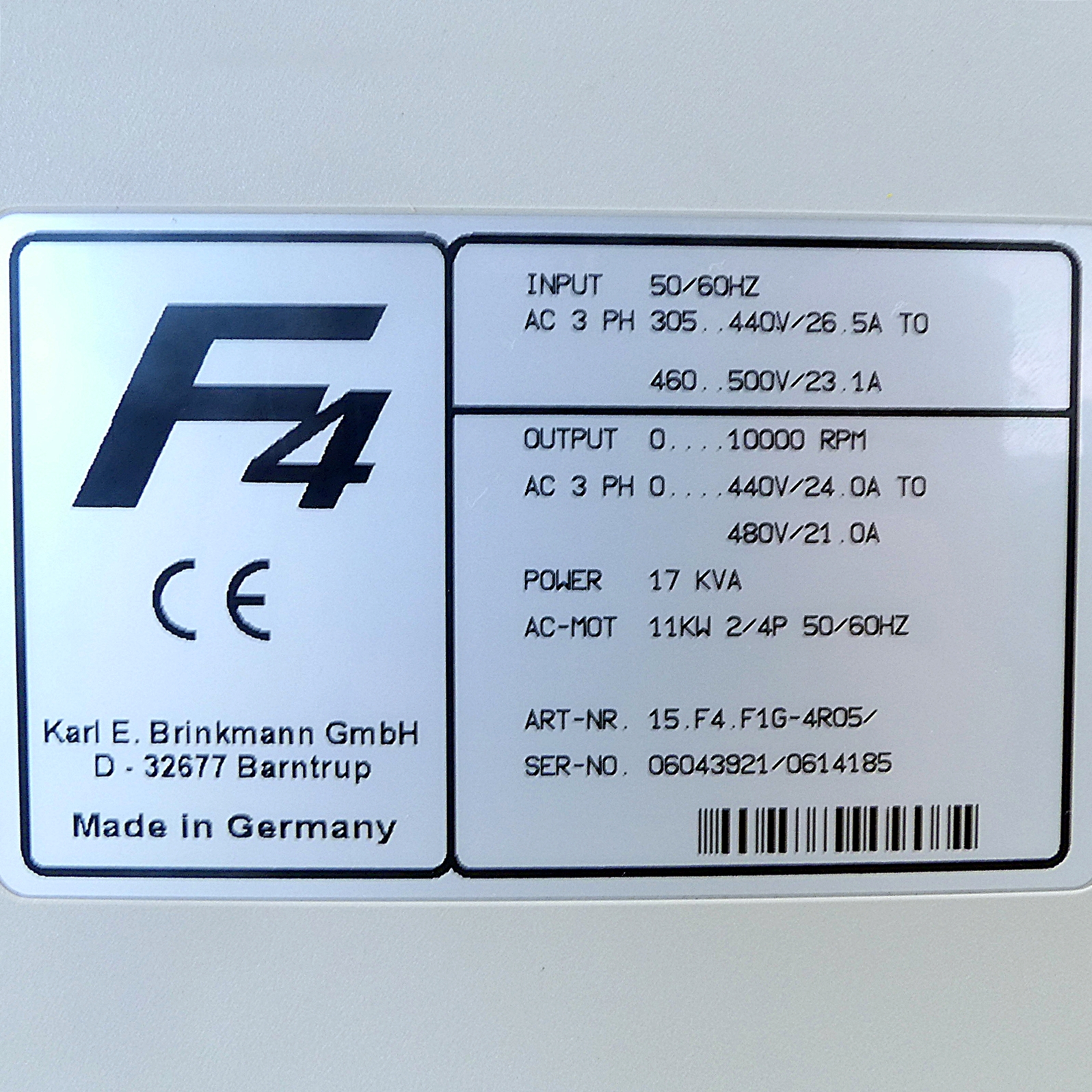 frequency converter F4 