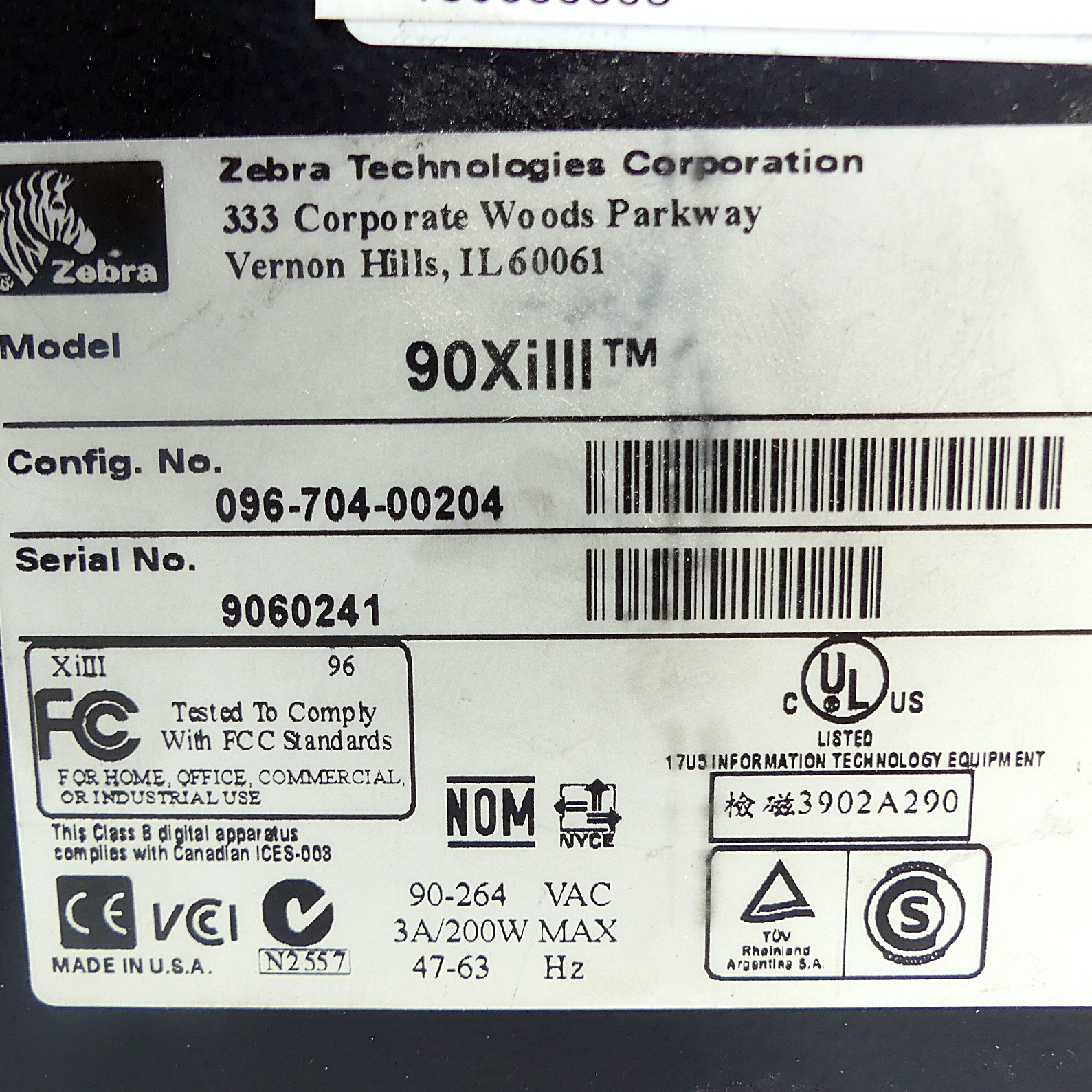Label printer 96Xilll Plus