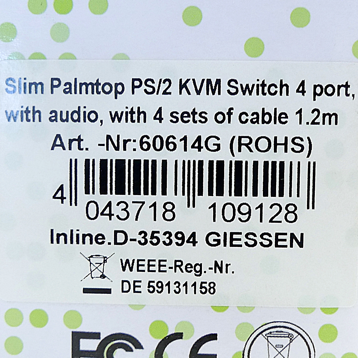 4-port SLIM KVM Switch 