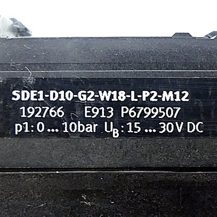 Pressure sensor SDE1-D10-G2-W18-L-P2-M12 