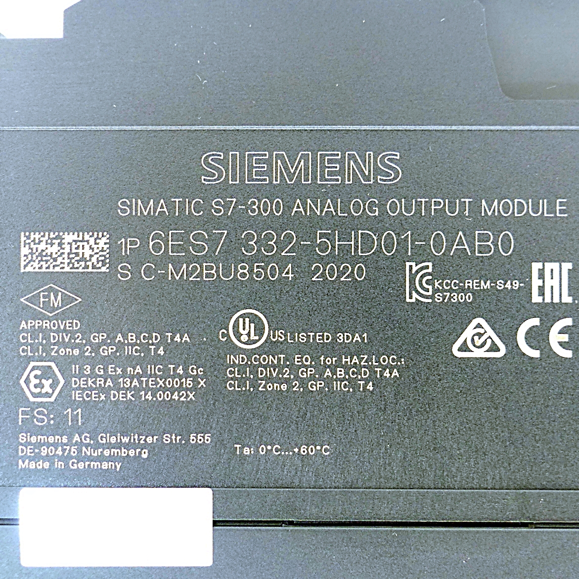 Analogausgabe Simatic S7 SM 332  